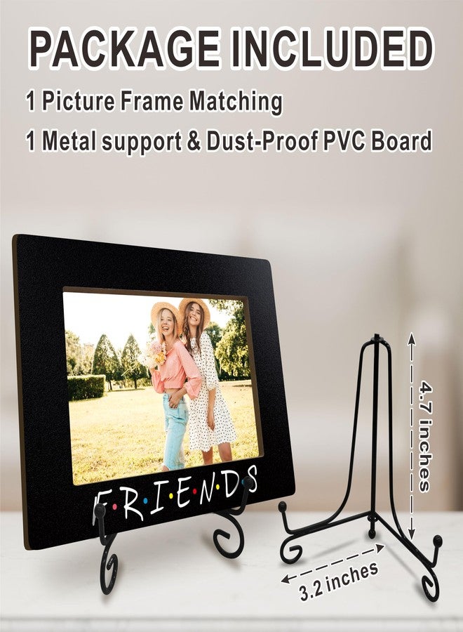 JCVUK Friends Picture Frame, Best Friend Photo Frame, Rustic Wooden Photo Frame With A Metal Support For Tabletop Display(Horizontal), Friendship Gifts, 4x6 Inches - A20 - Image 2